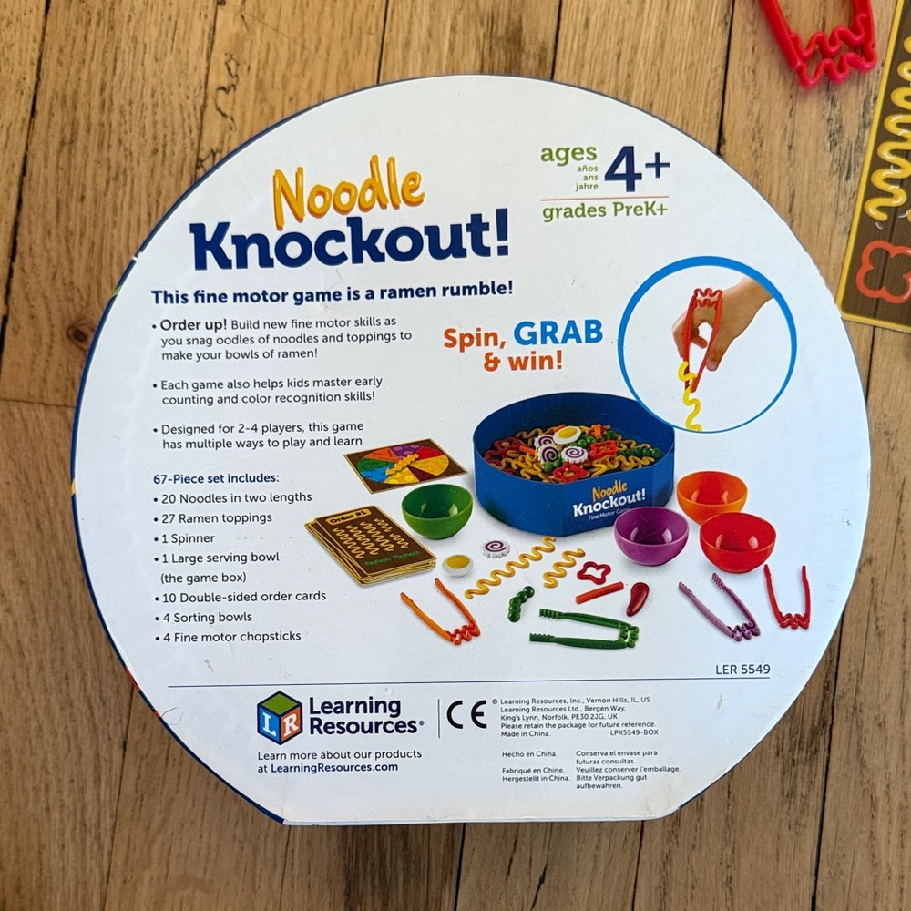 Learning Resources Noodle Knockout! Fine Motor Game - Multicolor - Picture 3 of 3